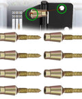 Tamper Proof Door Hinge Screws 8 Pack With Hardened Security Pins For Enhanced Door Security And Anti Tamper Protection shown with hinge