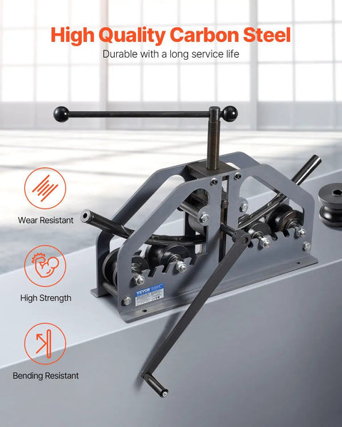Tube Roller Bender Kit Workhorse With 6 Dies For Up To 1 And A Half Inch Tubing And Flat Bar Manual Copper Aluminum Pipe Bender 360