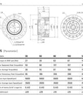 Technical drawing and specifications of High Precision Harmonic Drive Reducer For Stepper Motors CSF 25 II Strain Wave Gear Reducer.