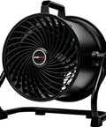10 Inch Drum Fan With 900 CFM, 3 Speed Industrial Floor Fan, Tilt Head 360 Degree, Aluminum Blades, Beast Mode Power, shown in black