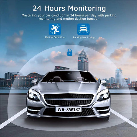 Dual Front And Rear Dash Cam For Cars With 1080P HD Recording, 170 Degree Wide Angle, 3.0 Inch LCD, Night Vision And G Sensor