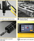 Heavy Duty Electric Tapping Machine For 3 To 16 mm Threads With 1500W Power, 360 Degree Flexible Arm, control panel and tools