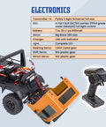 Six Wheel 6x6 RC Rock Crawler V1.5 1/18 Scale All Terrain Off Road with FlySky radio and exposed electronics, tan