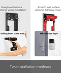 No Drill Doorbell Mount With Mega Strong 3M VHB Adhesive Battery Video Doorbell Holder For Renters And Offices Damage Free Wall Mounting Plate Easy Install Accessories Kit For Quick Setup showing two installation methods, optional drill and adhesive.