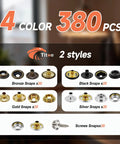 All In One Heavy Duty Snap Fastener Tool Kit With 100 Sets Of Canvas Snaps 380 Pieces showing various colored snaps