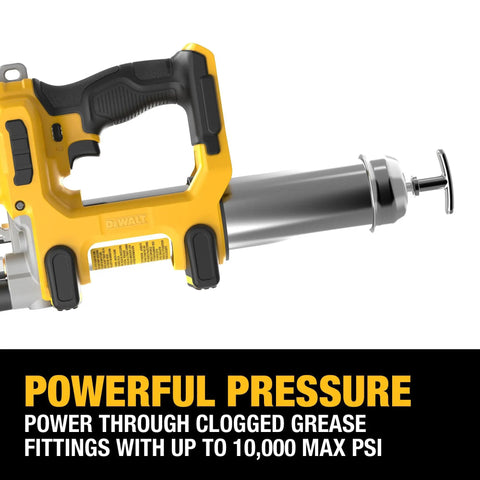 Powerful Cordless 20V Max Grease Gun With 10000 PSI Dual Speed Variable Control LED Work Light 47 Inch Hose Delivers Up To 9 Oz