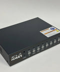 4 Channel CCTV Video Color Quad Multiplexer With Loopout Remote Control And Free 1 Amp Power Adapter, top view