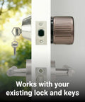 Smart Lock Retrofit For Your Deadbolt In Minutes With Built In Wi Fi Keyless Entry, App Remote Control, Auto Lock, Door Ajar Alerts