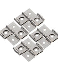 Four Pack Retro Iron Hinges With Dope Vintage Vibe Square Cabinet Hinges in silver finish, displayed on a white background