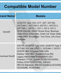 Compatibility chart for garage door opener keypad replacement featuring Intellicode and DIP switch openers, wireless keyless entry.