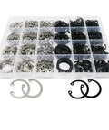 Internal Circlip Snap Ring Set M8-M24 C Type Retaining Clips In Black 304 Stainless Steel, high tensile box with 1000 pieces