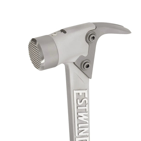Aluminum Framing Hammer 14 oz with Milled Face, Straight Rip Claw, Shock Reduction Grip, USA Made, lightweight aluminum design