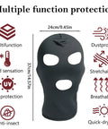 Two Pack 3 Hole Balaclava Ski Mask For Men And Women, Dope Ultra Thin Full Face Cover With Eye And Mouth Openings, Black