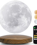 Levitating Moon Light With Magnetic Base And Remote Control Dope Floating 3D Moon Lamp Spins In 3 Color Modes Modern Room Decor