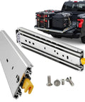 Off Road Ready 500 Lb Heavy Duty Locking Drawer Slides Full Extension With Lock In Lever For Vanlife 4x4 Campers And Tough Gear Hauling Secure Locking System For Bumpy Trails And Steep Inclines, silver steel slide with lock lever