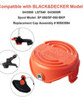 Replacement Trimmer Spool Cap Covers 2 Pack For Black Decker GH3000 LST540 Weed Eater Auto Feed 90583594 Cap Covers Compatible With SF080 Spools Durable Replacement For Long Lasting Yard Work