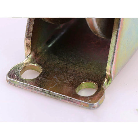 Close-up of mounting bracket on Beefy Heavy Duty Sliding Gate Roller Wheel For Inverted Track U Type Caster Built To Last