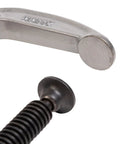 Close-up of a Heavy Duty C Clamp With Eight Inch Opening And Four Inch Throat Delivering Seventeen Hundred Pounds of Real Deal Grip.