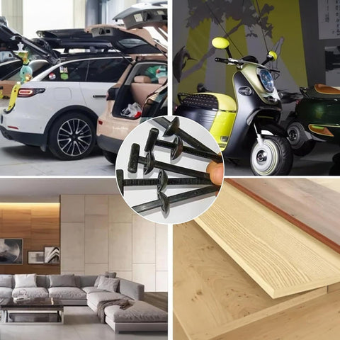 Collage showing 2026 Upgraded Heavy Duty Self Locking Nylon Cable Ties with UV Protection used in automotive and home settings.