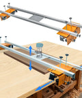 58 Inch Router Sled For Flattening Slabs, 3 Axis Adjustable High Precision Slab Flattening Router Jig For Woodworking in use