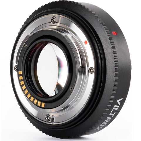 EF To Fuji X Mount Pro Lens Adapter With Autofocus, Focal Reducer And Speed Booster, close-up of adapter showing lens mount