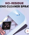 View Optique lens cleaner spray bottle, light blue plastic, 1.35 oz, ammonia-free