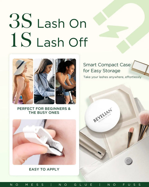 Image of All In One Magnetic Eyelashes Kit With Applicator And Lash Fixer For Full Volume Soft Magnetic Lashes No Glue Needed Reusable HX08.