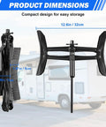 Dimensions of Heavy Duty RV Wheel Chock Stabilizer Two Pack For Campers And Travel Trailers Adjustable 3.5 To 12 Inch