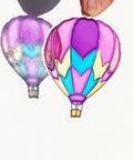 30 Set Hot Air Balloon Sun Catcher Craft Kit For DIY Window Art Easy Setup Family Fun Kid Friendly with vibrant colors