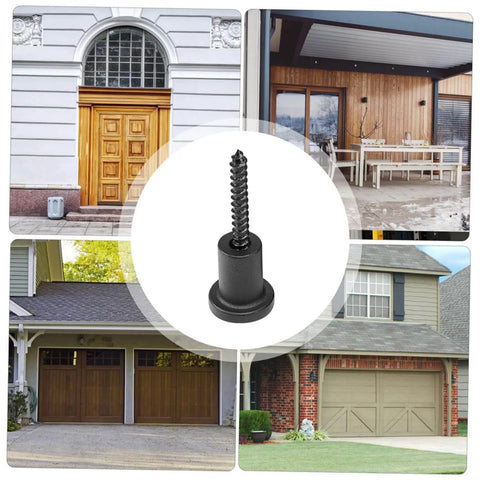 Carbon Steel Barn Door Track Stopper Kit With Sliding Door Guides And Wall Spacers Easy To Install For DIY Projects Heavy Duty Hardware For Smooth Operation No Fuss Setup shown against residential door backgrounds
