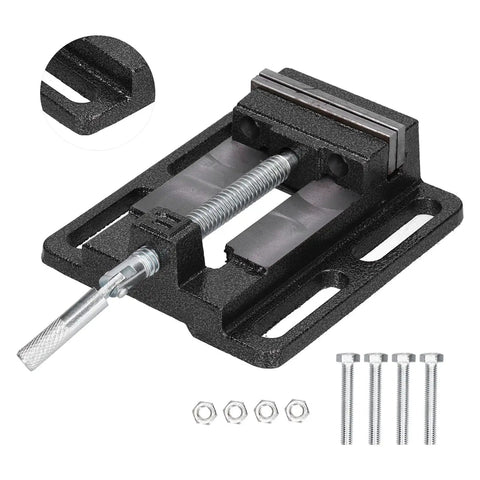 Mini Bench Vise 6.1 By 5.5 Inch Cast Iron Drill Press Vise With 180 Degree Rotatable Workbench Clamp