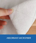 Close-up of hand holding white Replacement Steam Mop Pads For Shark Vacmop And Steam Pocket Mops Easy Fit for S3500 Series