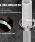PVC pipe threaded using Electric Drill PVC Pipe Threader Kit With Internal And External Dies For One Half Inch, Three Quarter Inch And One Inch PVC Pipes, DIY Home Plumbing Tool, PVC Threading Set.