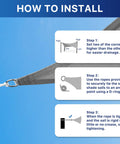 Installation guide for 10X13 Sun Shade Sail With UV Protection For Outdoor Patio Garden And Deck in Gray