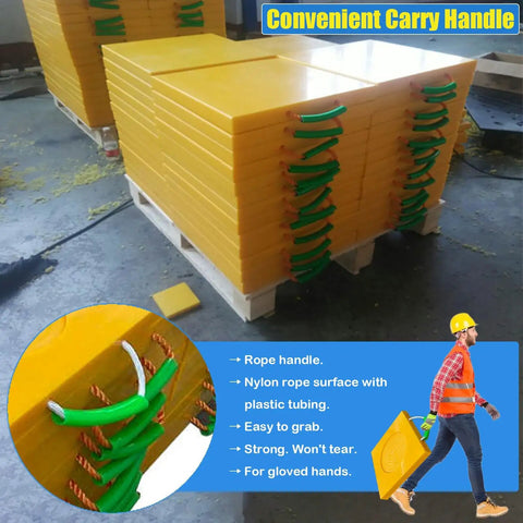 Rock Solid Outrigger Pads For Cranes And Boom Lifts Heavy Duty Camper Leveling Blocks Anti Slip Stabilizer Mats Keep Your Rig Planted No Sinking Nonsense Stackable Landing Pads For Fire Trucks And Tree Crews 6 Piece Kit
