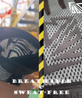 Built Different Heavy Duty Work Gloves With Breathable Leather Palms And Touchscreen Compatible Tips Machine Washable Reinforced Knuckles Zero Slip Grip For Mechanics And Electricians showcasing breathable mesh interior for comfort.