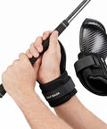 Golf Swing Trainer With Carbon Fiber Pattern Hinge Brace Band To Improve Wrist Hinge And Position For A Consistent Full Swing Beat The Slice