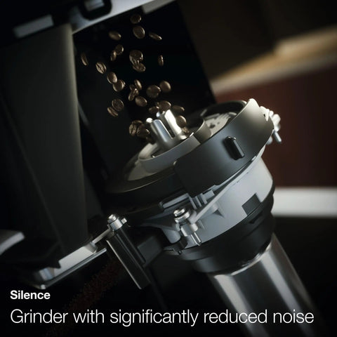Kick Back And Sip Perfection With This Ultra Quiet Fully Automatic Bean To Cup Coffee And Espresso Machine featuring a silent steel grinder.