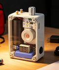 Hand Crank Generator With Adjustable Cob Led Light Portable Usb Charger For Emergency Prep in a compact aluminum case.