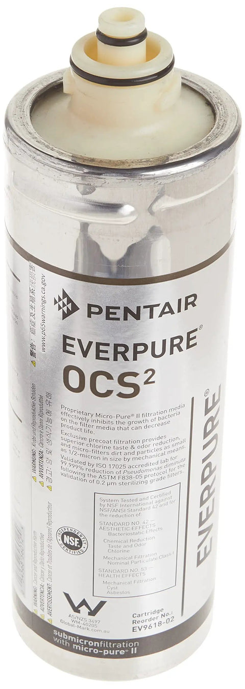 OCS2 Quick Change Filter Cartridge For Everpure QL Series Water Filtration Reduces Limescale Build Up With KDF Media And Sub Micron Micro Pure II Filtration For Home Or Office Use Pro Grade