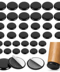 Heavy Duty Self Adhesive Furniture Sliders 36 Piece Set features black pe discs and wood leg, ideal for smooth gliding on floors.