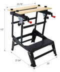Hella Tough Portable Workbench Featuring A Heavy Duty Vise Foldable Work Table Holding Up To 550 Pounds Ready For Woodworking Garage Diy Jobs Anywhere with dimensions 23.8x27.7x30.5 in.