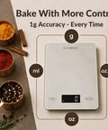 Big Digital Kitchen Scale For Baking And Meal Prep With Large Platform Grams And Ounces Backlit Display Auto Off 33Lb 15Kg Capacity