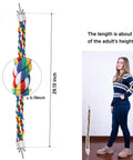 Totally Bendable Multicolor Cotton Bird Rope Perch Built Tough With A Steel Core And Quick Twist End Nuts, 31.5 inch long.