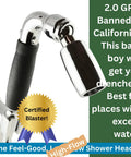 Solid Metal Handheld Shower Head Kit With Dope Slip-Free Grip, Oil Rubbed Bronze Finish, 72-Inch Hose, Close-up View