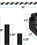 Versatile Soil Sampler Drill Set with adjustable depth tubes, shown with various tube sizes and a drill bit, black material.
