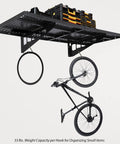 2 Pack 2x4 Foot Wall Mounted Garage Shelves With 4 Hooks Tough As Nails Heavy Duty Storage Racks with bike hanging