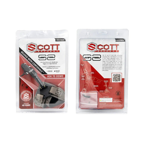 Dope Solid Release Black Edition For S2 Series with packaging showcasing archery accessory in transparent case, front and back view.