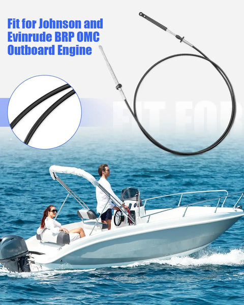 2 Pack Remote Control Cable For Johnson Evinrude BRP OMC Outboard Engine Throttle Shift Replacement 0173111 in marine use