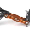 Orange Anodized TechTool Drum Key and Drum Set Multi Tool for drummers with forged S2 alloy tools, hex keys, screwdrivers, and bottle opener